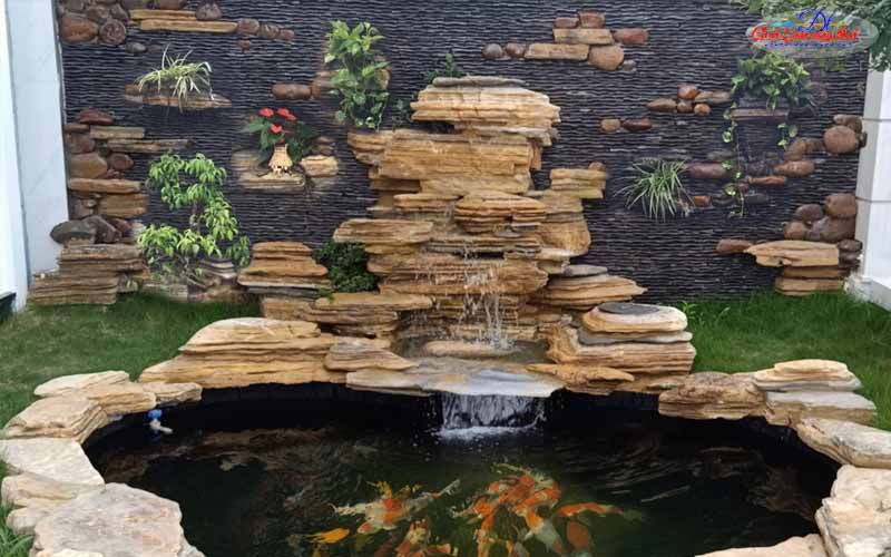 tráng trí hồ cá KOI