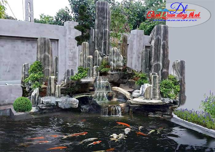Hòn non bộ hồ cá koi