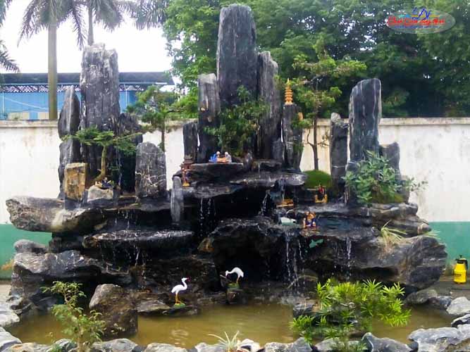 Hòn non bộ mini có thác nước-2