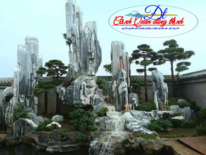 hòn non bộ ngoài trời đẹp