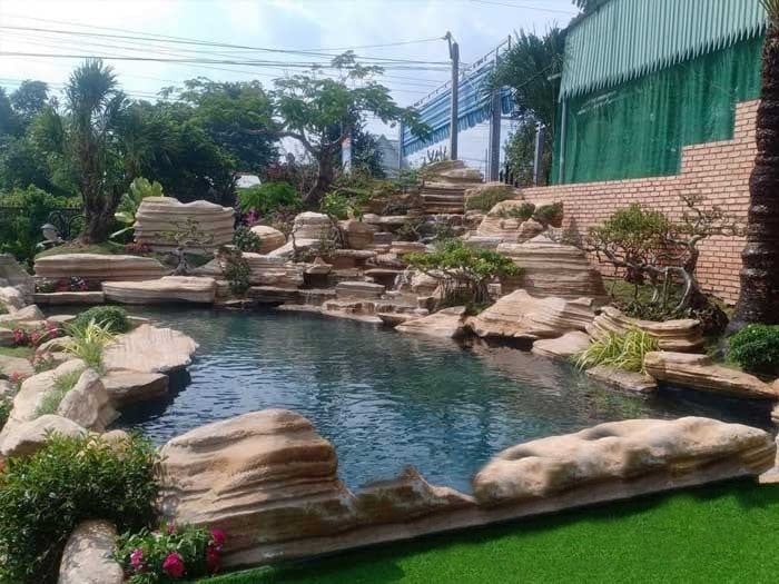 thi công hồ cá koi tiền giang 202503