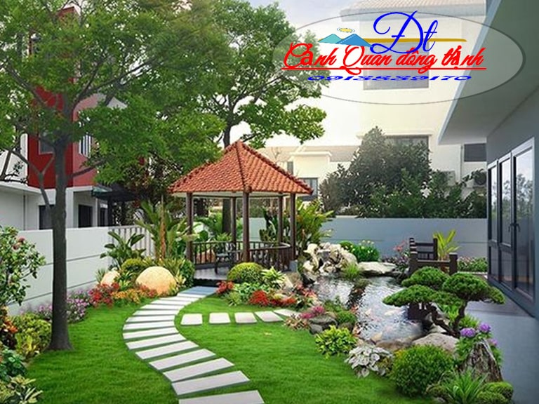 thi công tiểu cảnh sân vườn bình phước 02