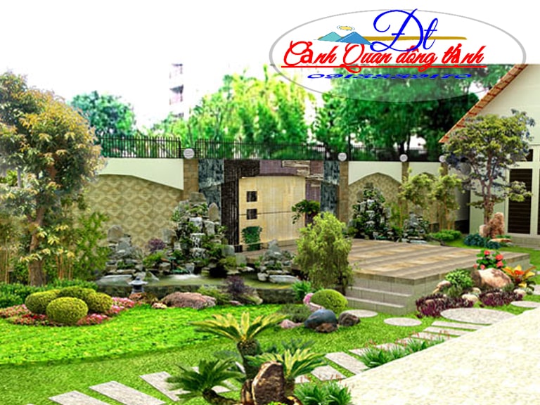 thi công tiểu cảnh sân vườn bình phước 04