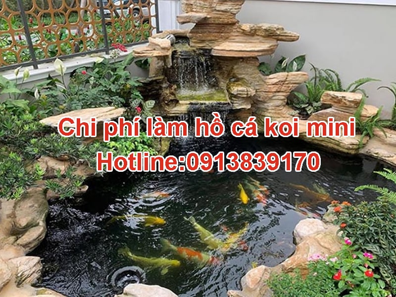 yếu tố ảnh hưởng chi phí làm hồ cá koi mini
