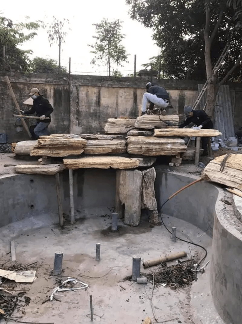 Quy trình thi công hồ cá koi 03